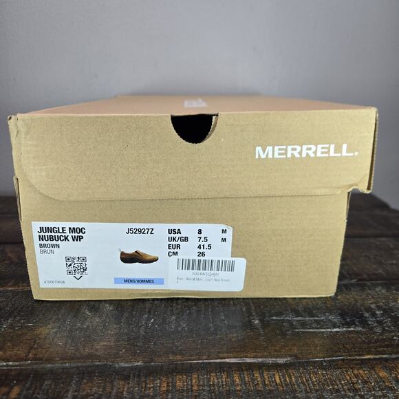 Merrell Jungle Moc Mens Size 8 M Casual Slip On Shoes Loafer Brown Leather main image 6